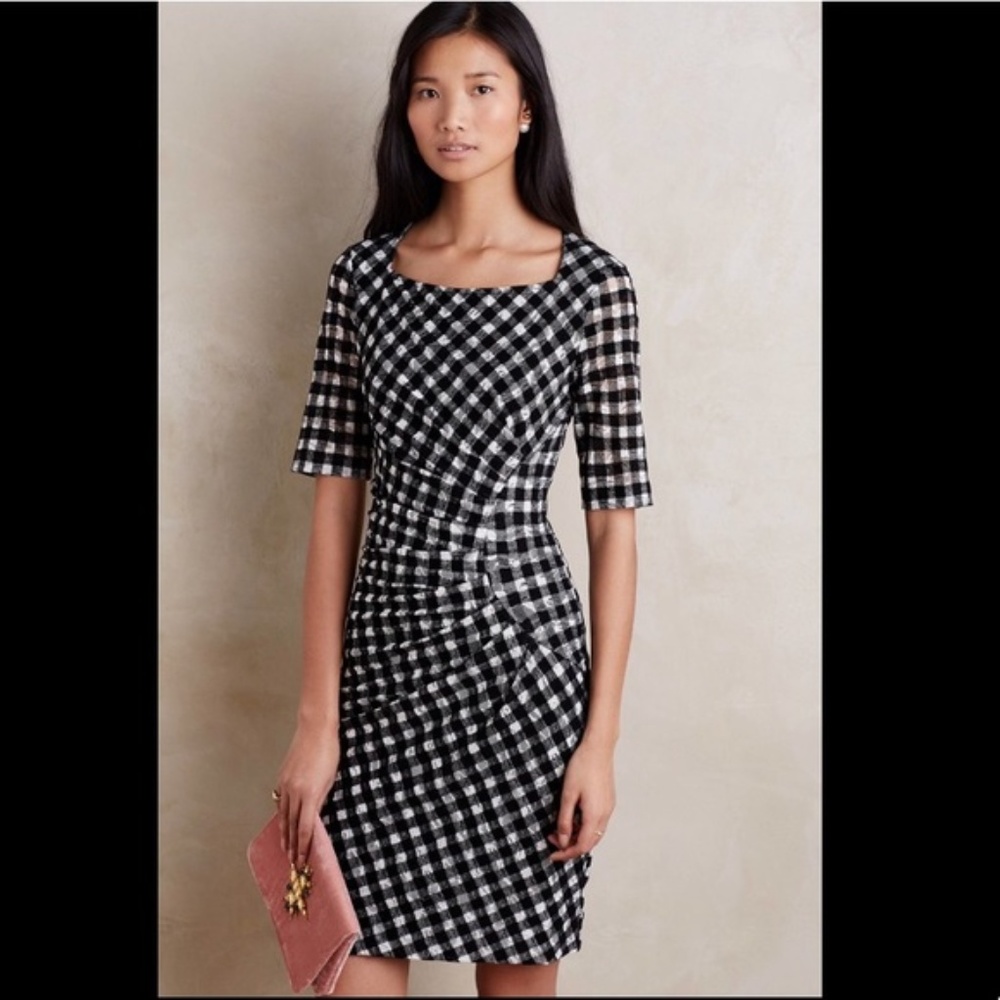 Anthropologie Elorn Dress in Black & White